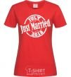 Women's T-shirt Just Married July 2018 red фото