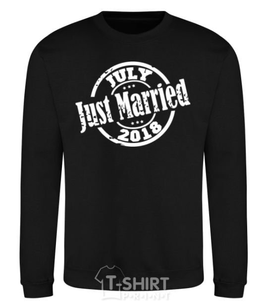 Sweatshirt Just Married July 2018 black фото