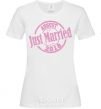 Women's T-shirt Just Married August 2018 White фото