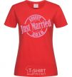 Women's T-shirt Just Married August 2018 red фото