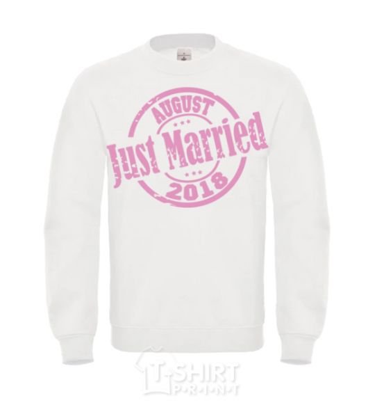 Свитшот Just Married August 2018 Белый фото