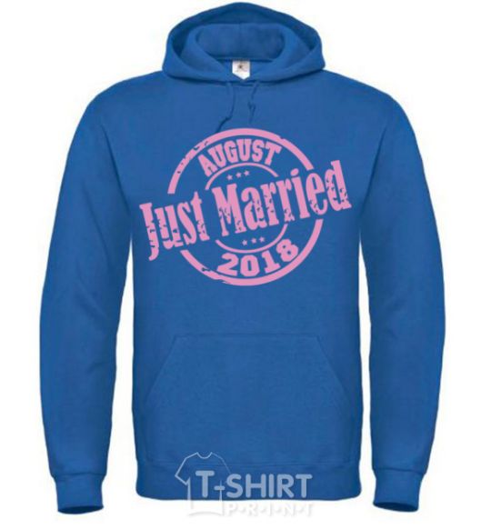 Men`s hoodie Just Married August 2018 royal фото