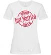 Women's T-shirt Just Married September 2018 White фото