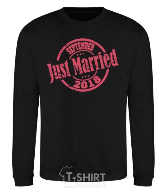 Sweatshirt Just Married September 2018 black фото