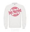 Sweatshirt Just Married September 2018 White фото