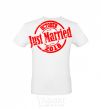 Men's T-Shirt Just Married October 2018 White фото