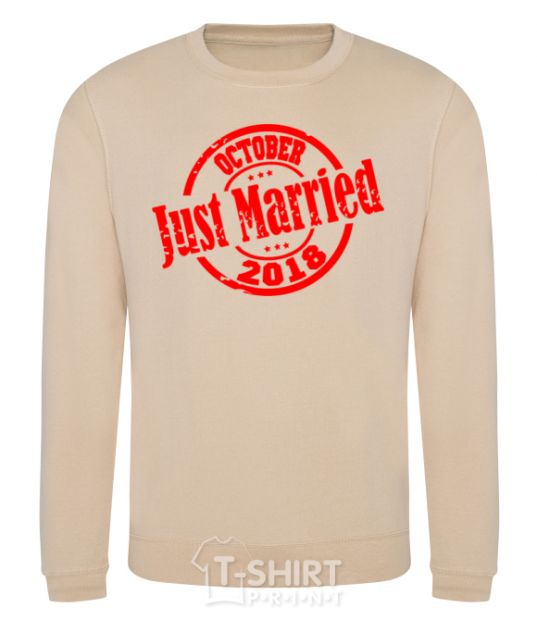 Sweatshirt Just Married October 2018 sand фото