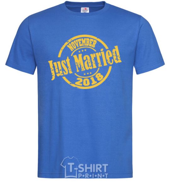 Men's T-Shirt Just Married November 2018 royal-blue фото