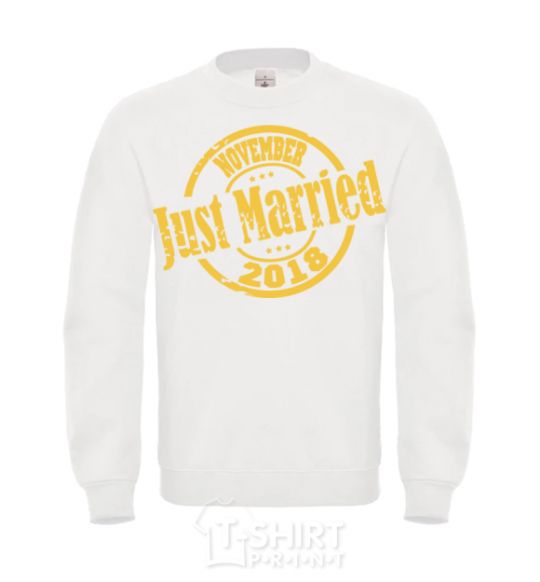 Sweatshirt Just Married November 2018 White фото