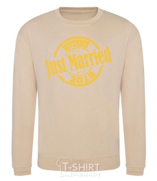 Sweatshirt Just Married November 2018 sand фото