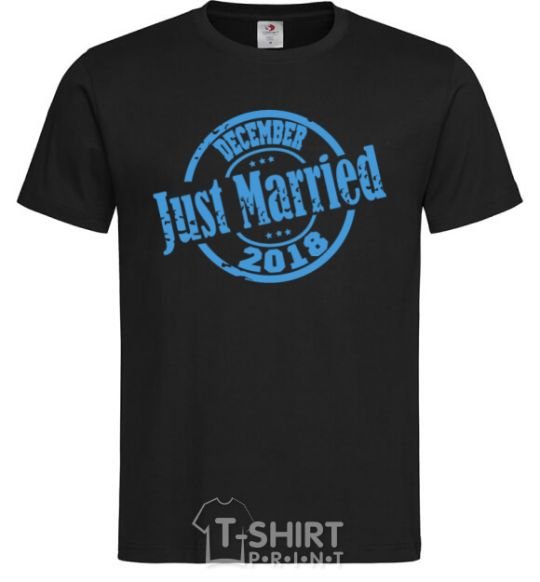 Мужская футболка Just Married December 2018 Черный фото