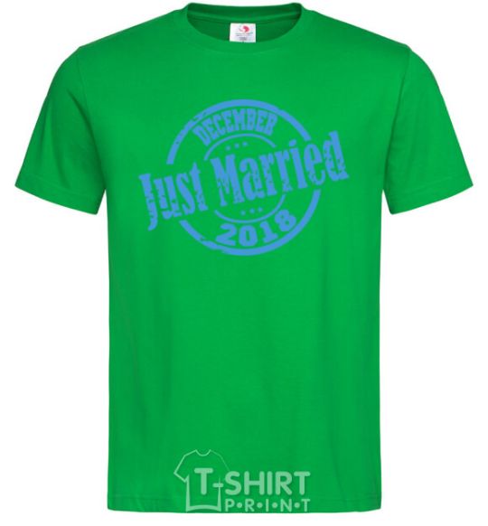 Men's T-Shirt Just Married December 2018 kelly-green фото
