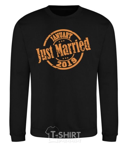 Sweatshirt Just Married January 2019 black фото