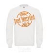 Sweatshirt Just Married January 2019 White фото