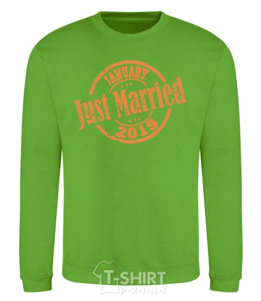 Sweatshirt Just Married January 2019 orchid-green фото