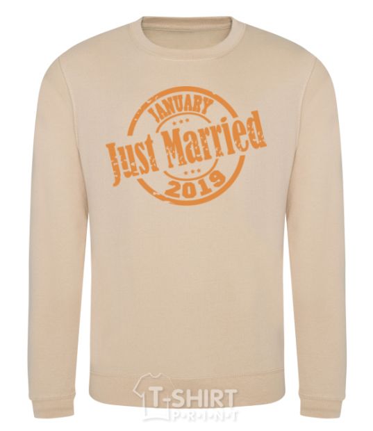 Sweatshirt Just Married January 2019 sand фото