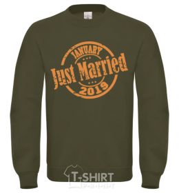 Sweatshirt Just Married January 2019 sand фото