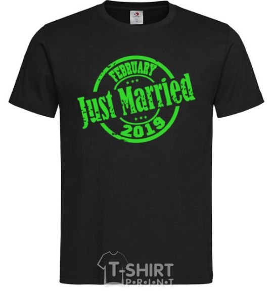 Men's T-Shirt Just Married February 2019 black фото