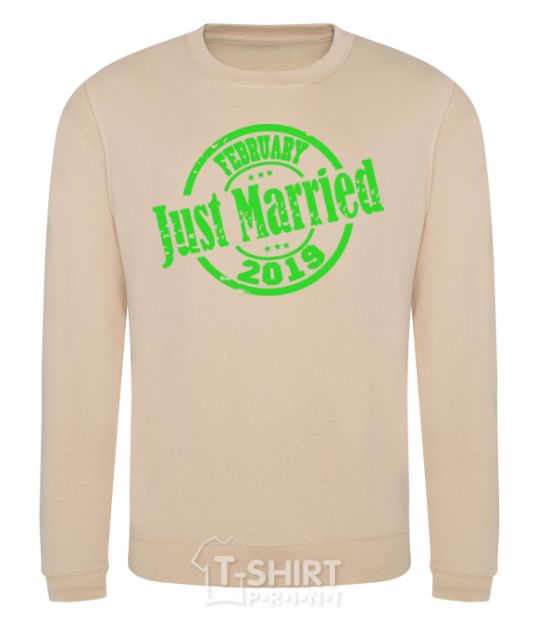 Sweatshirt Just Married February 2019 sand фото