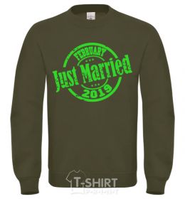 Sweatshirt Just Married February 2019 sand фото
