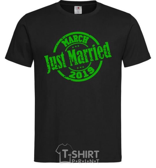 Men's T-Shirt Just Married March 2019 black фото