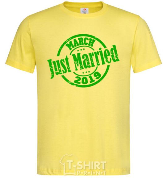 Men's T-Shirt Just Married March 2019 cornsilk фото