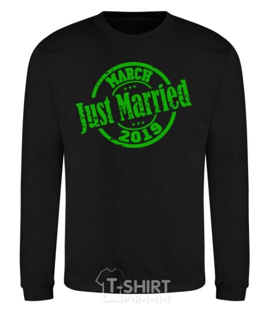 Sweatshirt Just Married March 2019 black фото