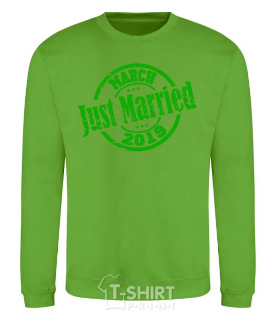 Sweatshirt Just Married March 2019 orchid-green фото