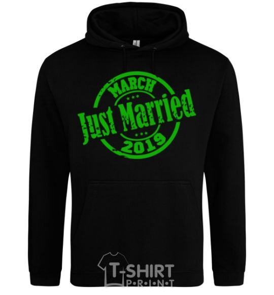 Men`s hoodie Just Married March 2019 black фото