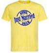 Мужская футболка Just Married April 2019 Лимонный фото