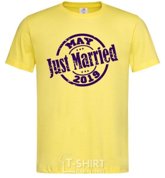 Men's T-Shirt Just Married May 2019 cornsilk фото