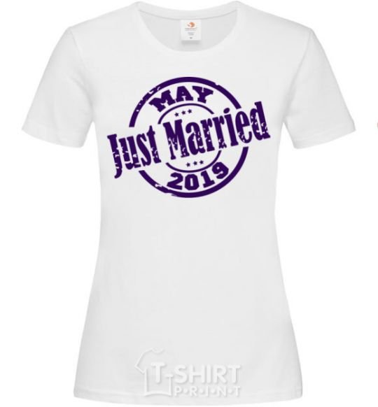 Женская футболка Just Married May 2019 Белый фото