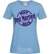 Женская футболка Just Married May 2019 Голубой фото