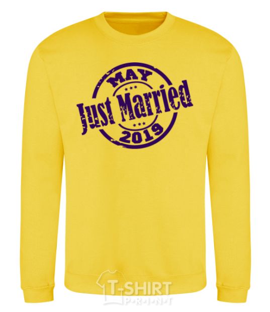 Sweatshirt Just Married May 2019 yellow фото