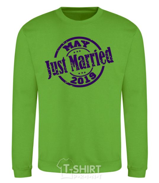 Sweatshirt Just Married May 2019 orchid-green фото