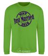 Sweatshirt Just Married May 2019 orchid-green фото