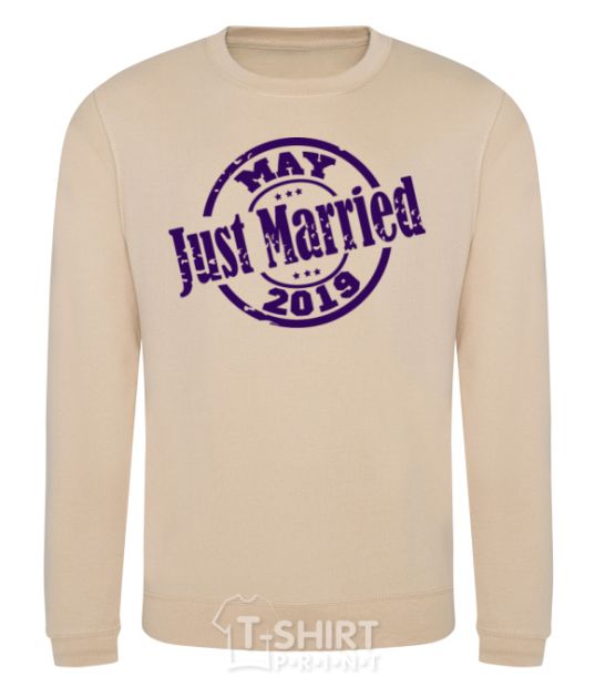 Sweatshirt Just Married May 2019 sand фото