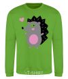 Sweatshirt A hedgehog and a heart orchid-green фото