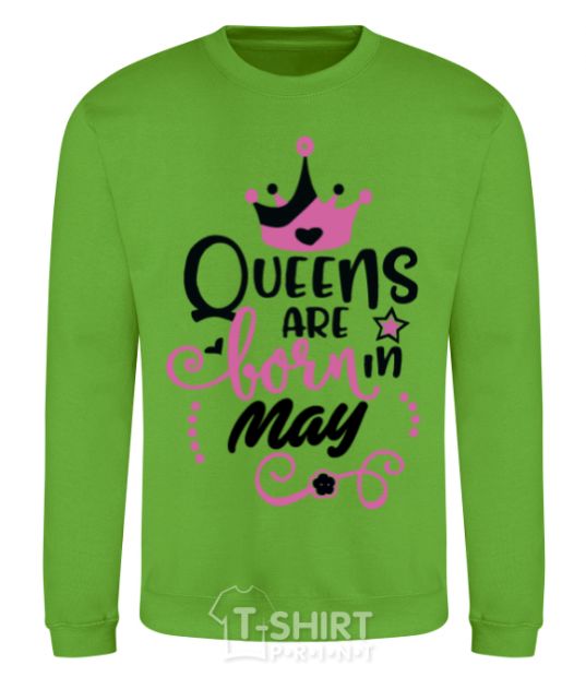 Sweatshirt Queens are born in May orchid-green фото