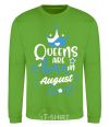 Sweatshirt Queens are born in August orchid-green фото