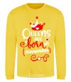 Sweatshirt Queens are born in November yellow фото