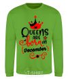 Sweatshirt Queens are born in December V.1 orchid-green фото