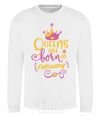 Sweatshirt Queens are born in February White фото