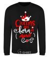 Sweatshirt Queens are born in April black фото