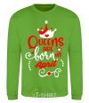 Sweatshirt Queens are born in April orchid-green фото