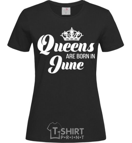 Women's T-shirt June Queen black фото