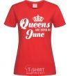 Women's T-shirt June Queen red фото