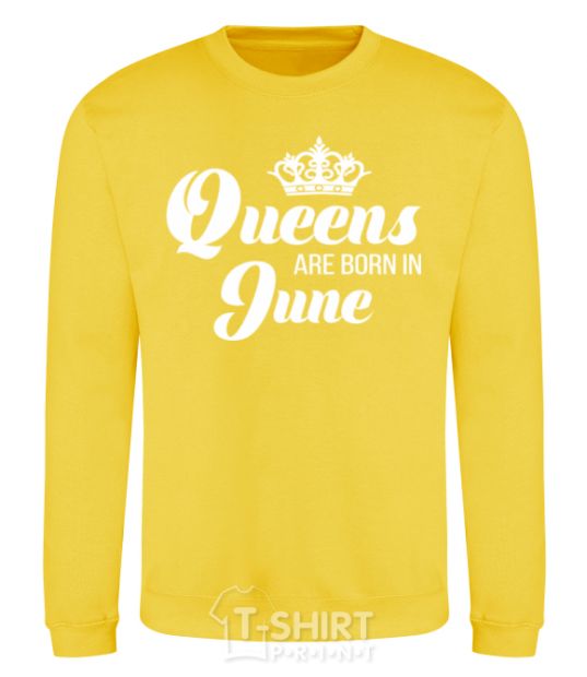 Sweatshirt June Queen yellow фото