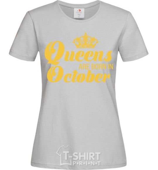 Женская футболка October Queen Серый фото