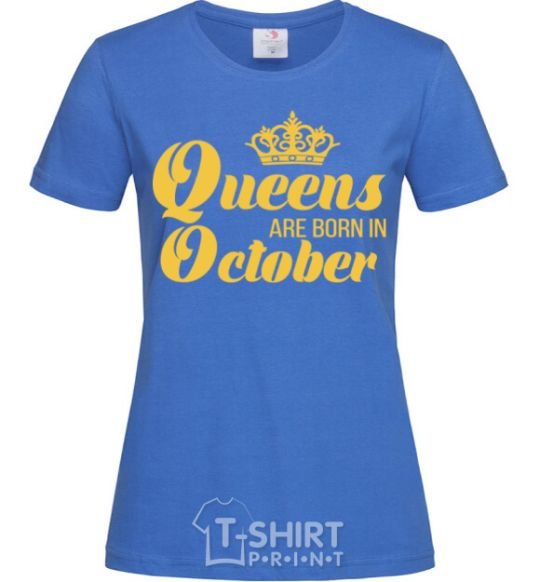 Женская футболка October Queen Ярко-синий фото